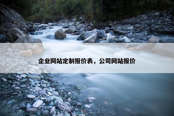 企业网站定制报价表，公司网站报价