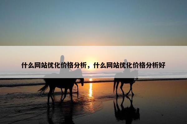 什么网站优化价格分析，什么网站优化价格分析好