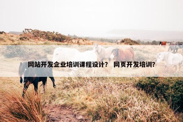 网站开发企业培训课程设计？ 网页开发培训？