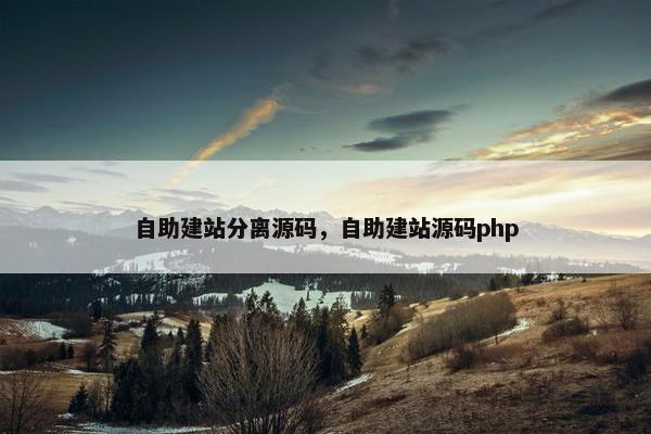 自助建站分离源码，自助建站源码php