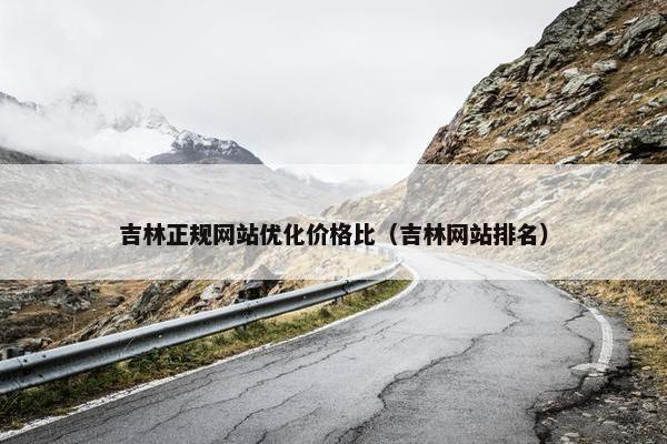 吉林正规网站优化价格比（吉林网站排名）