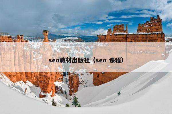 seo教材出版社（seo 课程）