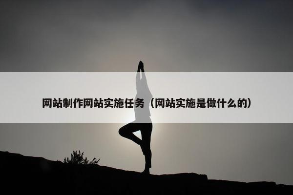 网站制作网站实施任务（网站实施是做什么的）