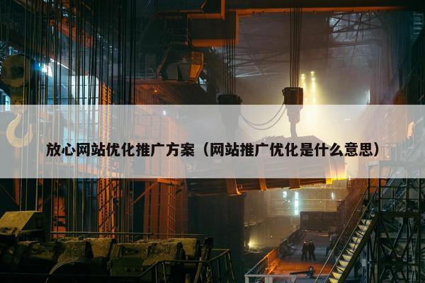 放心网站优化推广方案（网站推广优化是什么意思）