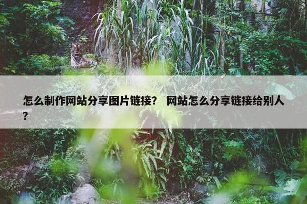 怎么制作网站分享图片链接？ 网站怎么分享链接给别人？