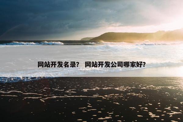 网站开发名录？ 网站开发公司哪家好？