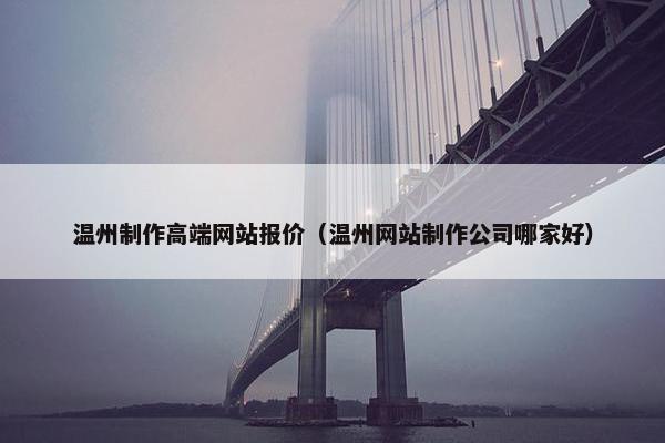 温州制作高端网站报价（温州网站制作公司哪家好）