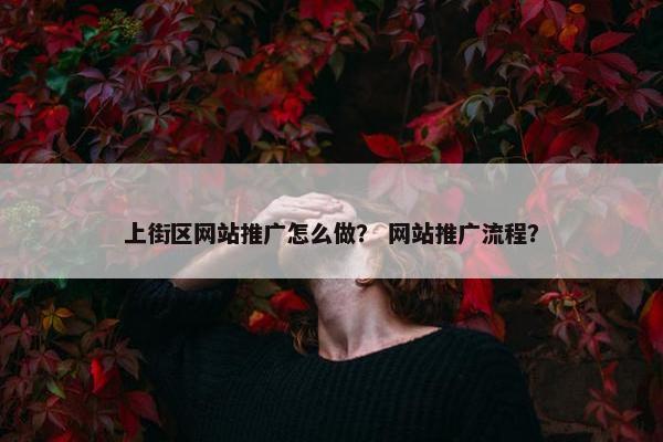 上街区网站推广怎么做？ 网站推广流程？