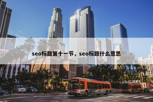 seo标题第十一节，seo标题什么意思