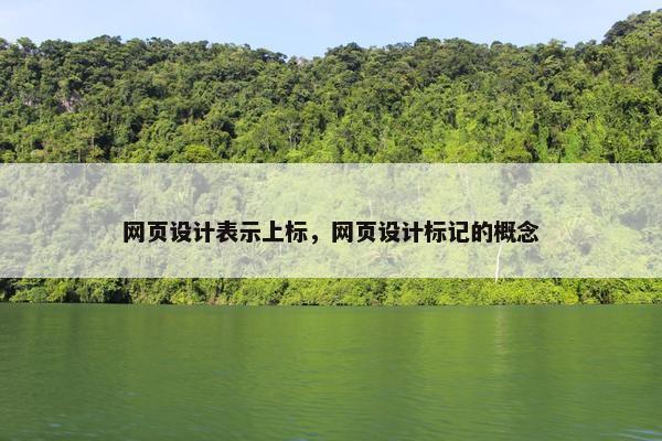 网页设计表示上标，网页设计标记的概念