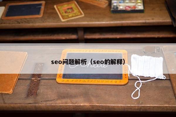 seo问题解析（seo的解释）