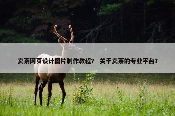 卖茶网页设计图片制作教程？ 关于卖茶的专业平台？