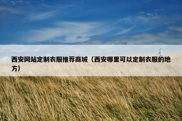 西安网站定制衣服推荐商城（西安哪里可以定制衣服的地方）