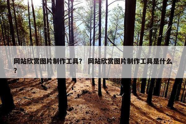 网站欣赏图片制作工具？ 网站欣赏图片制作工具是什么？