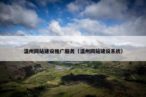 温州网站建设推广服务（温州网站建设系统）