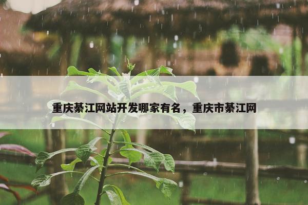重庆綦江网站开发哪家有名，重庆市綦江网