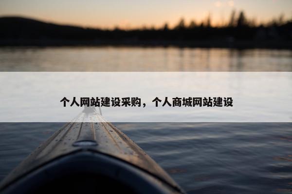 个人网站建设采购，个人商城网站建设
