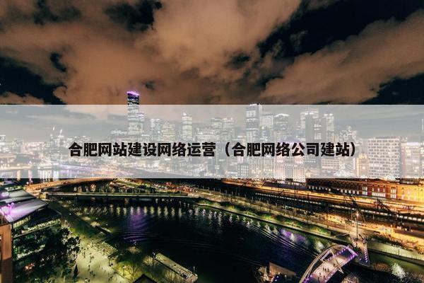 合肥网站建设网络运营（合肥网络公司建站）