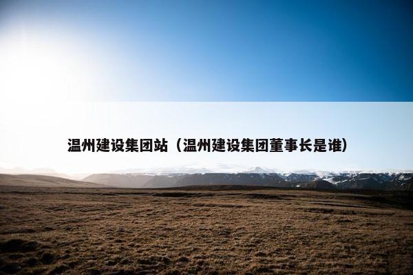 温州建设集团站（温州建设集团董事长是谁）