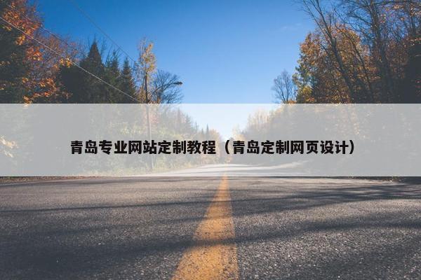 青岛专业网站定制教程（青岛定制网页设计）