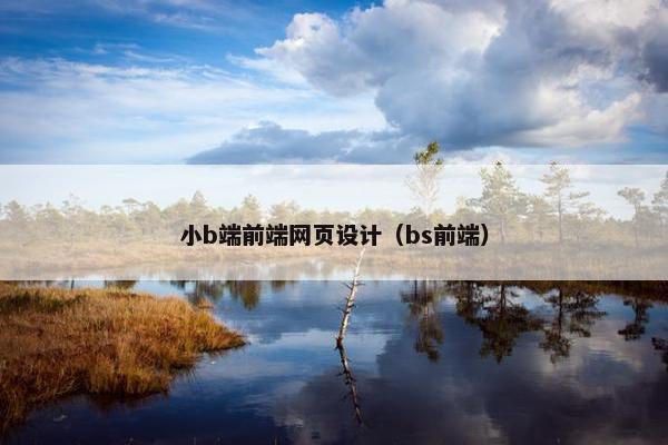小b端前端网页设计（bs前端）