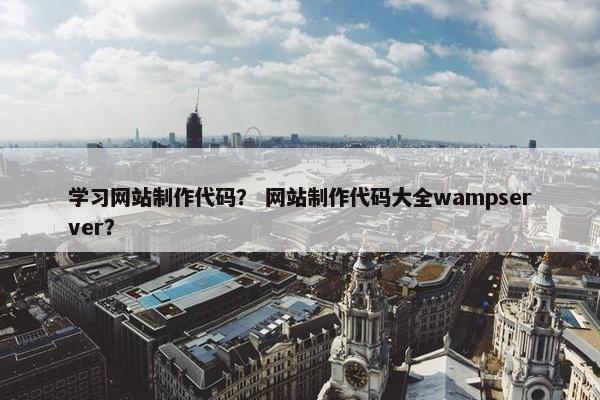 学习网站制作代码？ 网站制作代码大全wampserver？