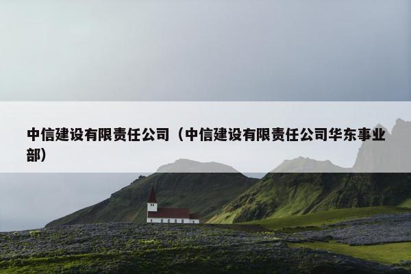 中信建设有限责任公司（中信建设有限责任公司华东事业部）