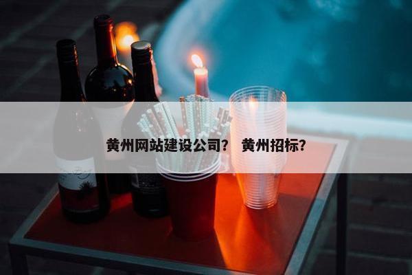 黄州网站建设公司？ 黄州招标？