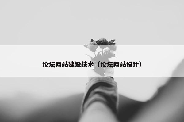 论坛网站建设技术（论坛网站设计）