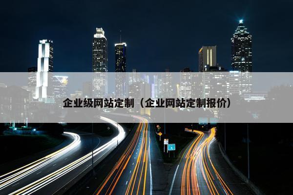 企业级网站定制（企业网站定制报价）