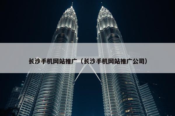 长沙手机网站推广（长沙手机网站推广公司）
