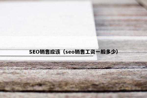 SEO销售应该（seo销售工资一般多少）