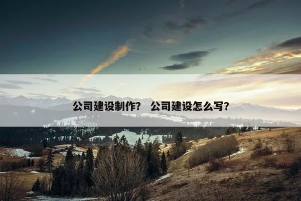 公司建设制作？ 公司建设怎么写？