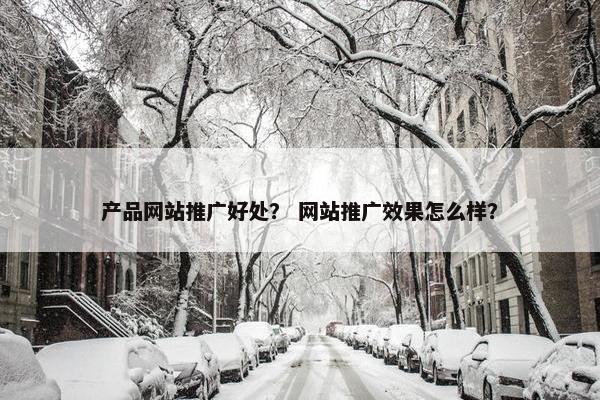 产品网站推广好处？ 网站推广效果怎么样？