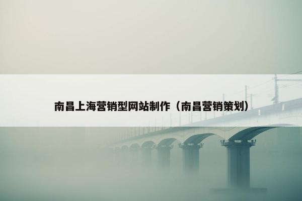 南昌上海营销型网站制作（南昌营销策划）