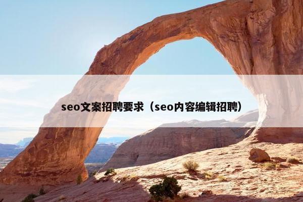 seo文案招聘要求（seo内容编辑招聘）
