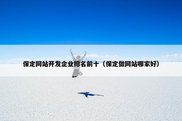 保定网站开发企业排名前十（保定做网站哪家好）
