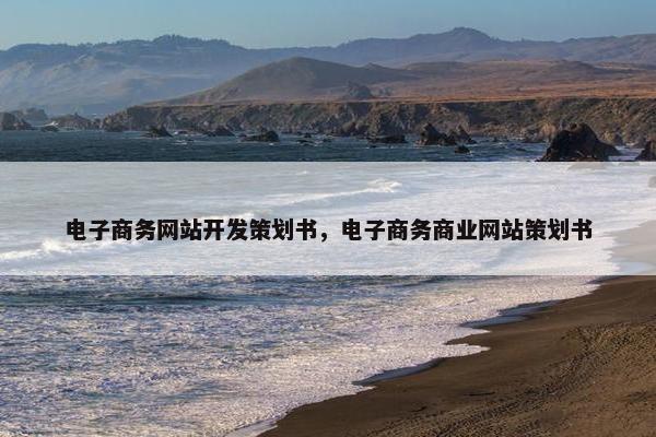 电子商务网站开发策划书，电子商务商业网站策划书