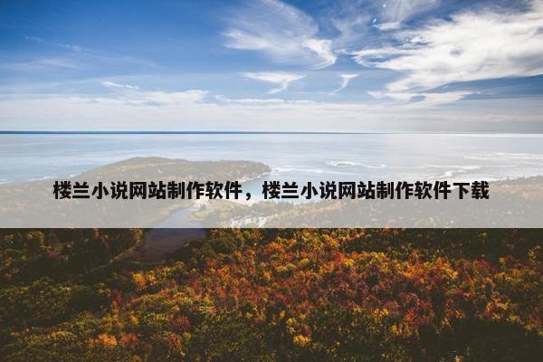 楼兰小说网站制作软件，楼兰小说网站制作软件下载