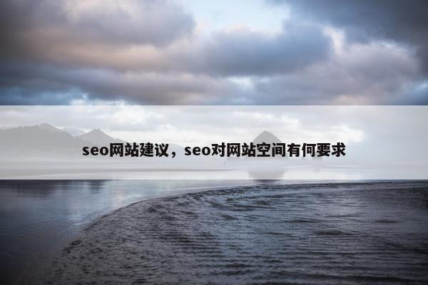 seo网站建议，seo对网站空间有何要求