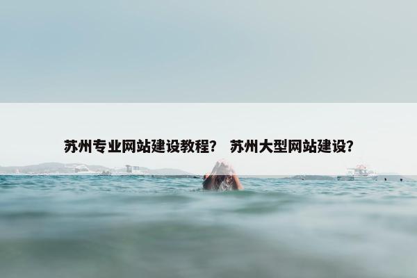 苏州专业网站建设教程？ 苏州大型网站建设？