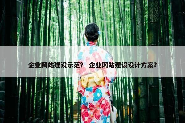 企业网站建设示范？ 企业网站建设设计方案？