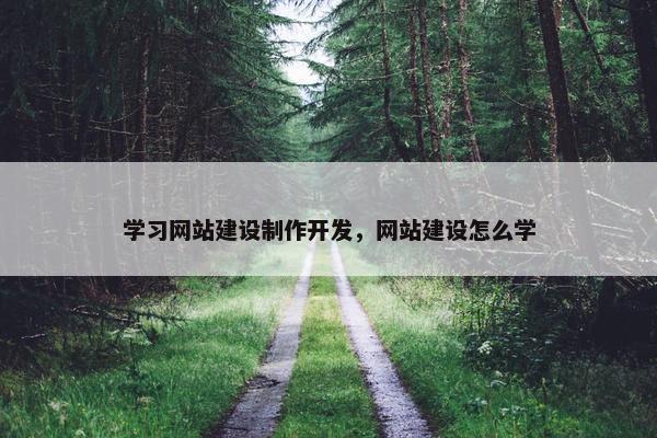 学习网站建设制作开发，网站建设怎么学