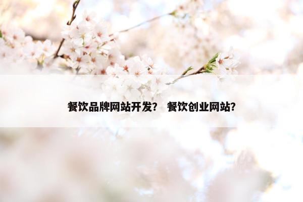 餐饮品牌网站开发？ 餐饮创业网站？