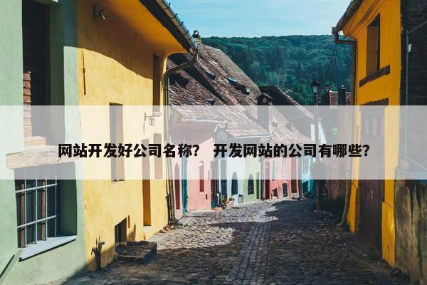 网站开发好公司名称？ 开发网站的公司有哪些？