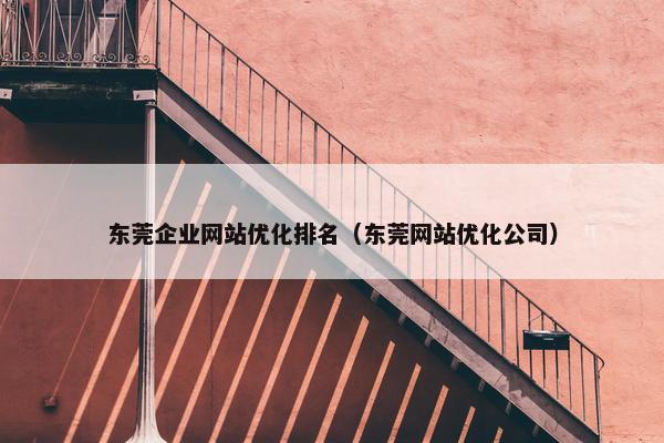 东莞企业网站优化排名（东莞网站优化公司）