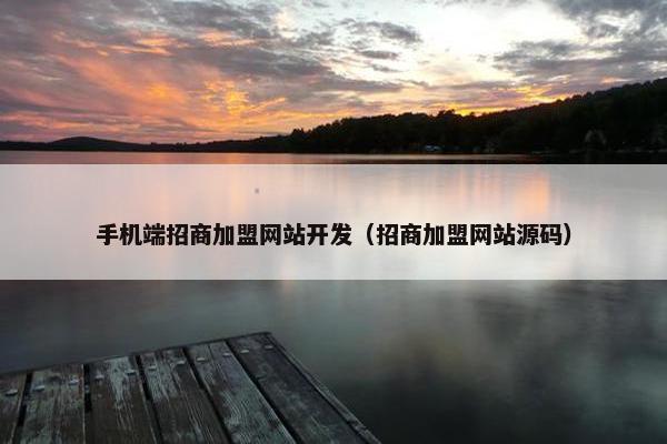 手机端招商加盟网站开发（招商加盟网站源码）