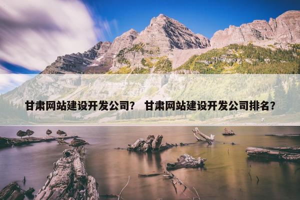 甘肃网站建设开发公司？ 甘肃网站建设开发公司排名？