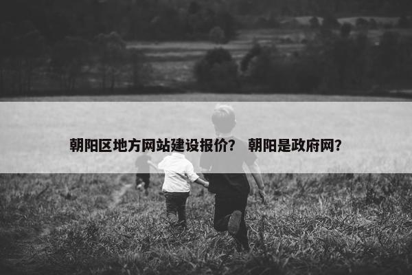 朝阳区地方网站建设报价？ 朝阳是政府网？