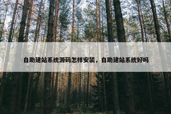 自助建站系统源码怎样安装，自助建站系统好吗